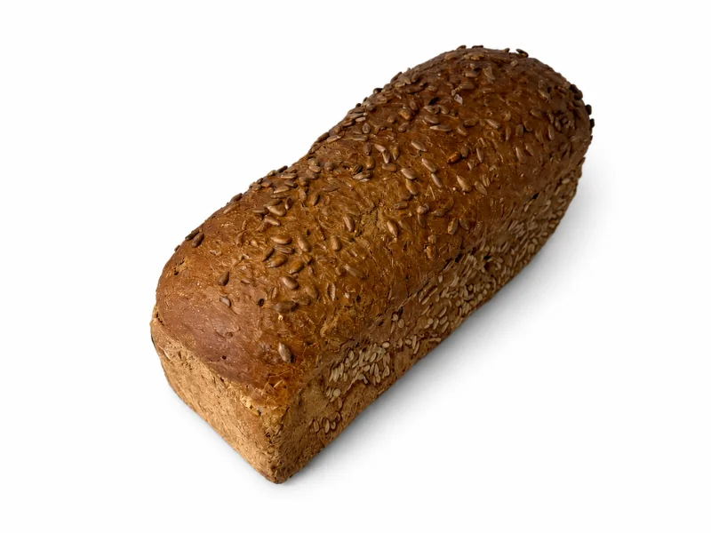 Hoog volkoren zonnebloempittenbrood
